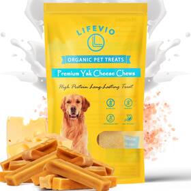 Lifevio 860009202191 Premium Himalayan Yak Cheese Dog Chews - Long Lasting Sticks Pack Of