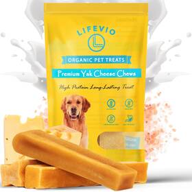 Lifevio 860010509326 Premium Himalayan Yak Cheese Dog Chews - Long Lasting Sticks Pack Of 3