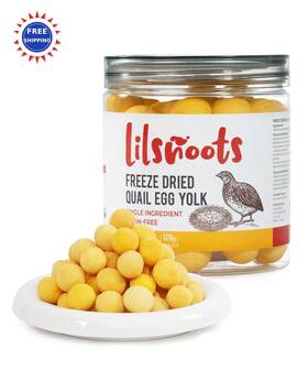 Lilsnoots 795850909091 Freeze Dried Quail Egg Yolk 4.2 Oz Pet Treats For Dogs Cats Single