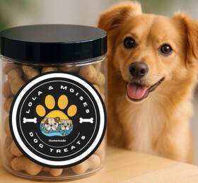 Lola & Moises Dog Treats 860013977009 Homemade Natural Beef Fresh Baked Local New Jersey Shipping Only
