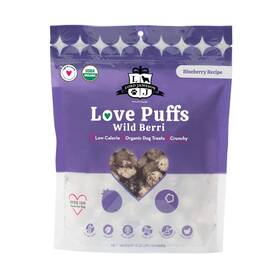 Lord Jameson 766429167358 Wild Berri Light And Crunchy Love Puffs Collection Organic Dog Treats Blue