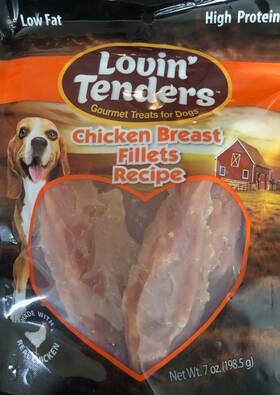 010963 Lovin Tenders Lovinft Real Chicken Breast Fillet Dog Treats 1 Pack