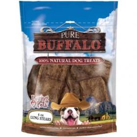 145012 Loving Pets Pure Buffalo Lung Steaks Dog Treats Natural