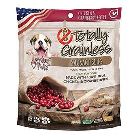 Zo3l Loving Pets 5317 Totally Grainless Sausage Bites 6 Oz Flavor Chicken/cranberry
