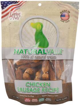 8070 Loving Pets Natural Value Sausages Flvr Chicken 13oz