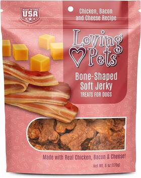 8303 Loving Pets - Soft Chew Jerky Bone-shaped Chicken 1 Count Pack Of