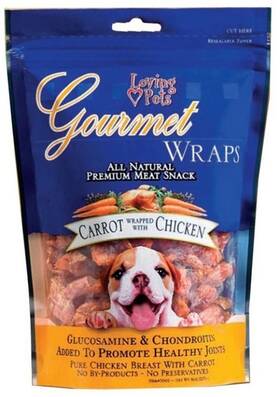 Loving Pets 842982055629 Gourmet All Natural Carrot Wrapped W Chicken Treat 6 Oz. Bb 2/26