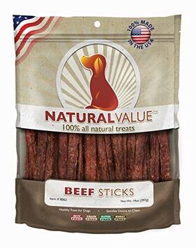 Loving Pets 842982080621 Natural Value All Soft Chew Beef Sticks For Dogs 14-ounce