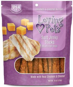 Loving Pets 842982083042 Soft Jerky Sticks Chicken And Cheese 6oz