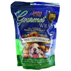 108220 Loving Pets Corp 2 Pack All Natural Premium Apple And Chicken Wraps With Glucosamine