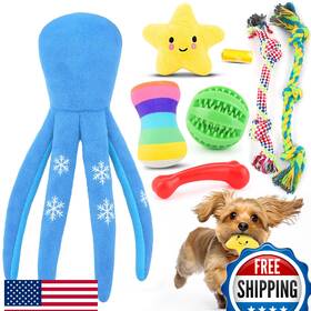 B0fvllnvp5 Loyee 8-pack Puppy Chew Toys For Small Dogs With Squeaky Plush And Rope