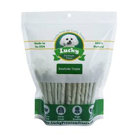 Lucky Premium Treats 711436970644 Plain Rawhide Sticks All-natural Dog For Small Dogs Gluten F