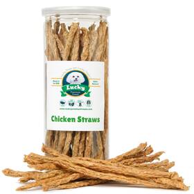 Lucky Premium Treats 786727874123 Chicken Straws Dog Small Dogs 7oz. Natural Crunchy Jerky Sti