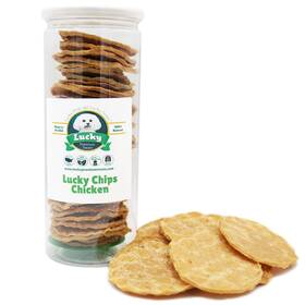 Lccj6 Lucky Premium Treats Chicken Chips For Dogs Healthy Dog Made In Usa Single Ingred
