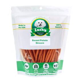 Spstr2 Lucky Premium Treats Sweet Potato Straws Dog 13oz. All Natural Chewy Veggie