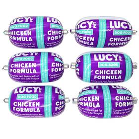 Lucy Pet Products 850020456468 Chicken Formula Dog Food Rolls 2.75oz- 6 Pack Box