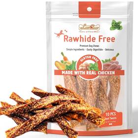 Luvchew 857499005388 Beef Dog Chew Twist Sticks Puffed Human Grade Treat Rawhide A