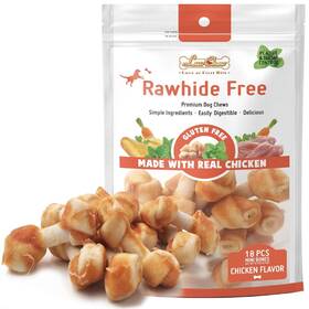 Luvchew 857499005487 Premium Dog Chew Bones Made With Real Chicken Rawhide Alternative Wit