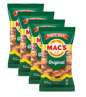 Macs 073497818496 Original Cracklins Pork Rind 10 Ounce Pack Of 4 1