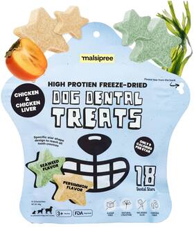Dog-dental-18 Malsipree Freeze Dried Dental Chews For Dogs - Clean Brighten Freshen Breath And Minimi