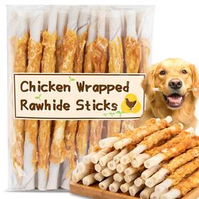 Chews-01-fbm Maqihan Chicken Wrapped Rawhide Dog Treats - Hide Twists 15 Ounce Pack Of 1