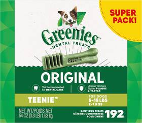 10161932 Mars Petcare Us Greenies Original Teenie Dental Dog Treats 54 Oz. Pack 192