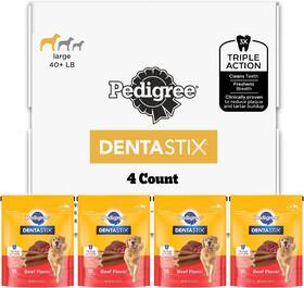 Mars Petcare Us 313055592575 Pedigree Dentastix Large Breed Dog Treats Beef Flavor 4 18ct Bags 72