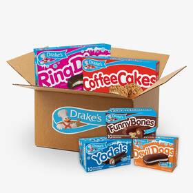 Mckee Foods Corporation 313030549563 Drakes Variety Pack Yodels Ring Dings Devil Dogs Funny Bones And Coffee Cak