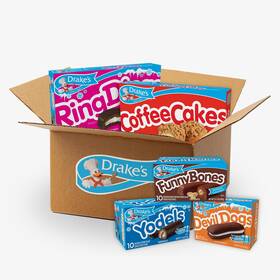Mckee Foods Corporation 744110543285 Drakes Variety Pack Yodels Ring Dings Devil Dogs Funny Bones And Coffee Cak
