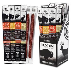 Meats 445013276203 Snack Sticks Sampler - Assorted Flavors Of Bison Elk Venison And Pork Je