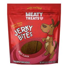 01517113 Meaty Treats Jerky Bites Beef 25 Oz