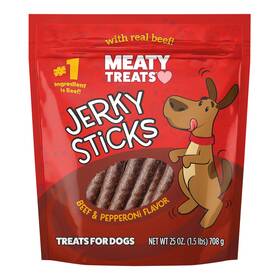 01587058 Meaty Treats Beef/pepperoni Sticks 22.5 Oz