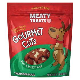 Meaty Treats 070155171146 Cuts Beef And Rice Flavor Soft Chewy Dog 25-oz