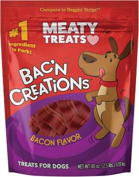 Meaty Treats 313114074042 Bacftn Creations Bacon Flavor 40-oz