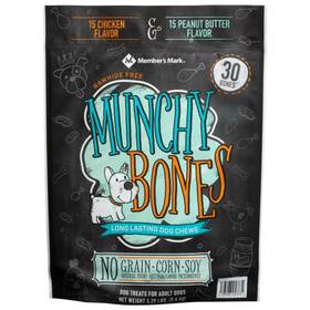 312186 Members Mark Munchy Bones Dog Treats For Adult Dogs - 30