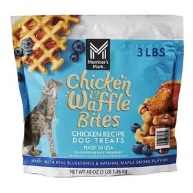 990331978 Members Mark Chicken And Waffle Bites Recipe Dog Treats 48 Oz Great Price