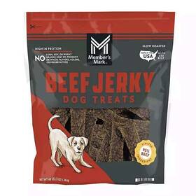 990362078 Members Mark Beef Jerky Dog Treats Slow-roasted And Limited-ingredient Choose Ct