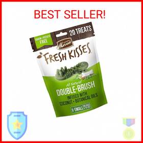 Merrick 022808660200 Fresh Kisses Natural Dental Chews Infused With Coconut And Botanical Oil