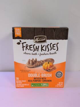 2025-5-1 Merrick 022808660767 Fresh Kisses Natural Dental Chews Treats Infused 21 Oz