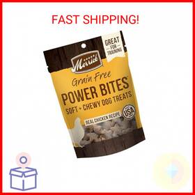 Merrick 022808785101 Power Bites Natural Soft And Chewy Real Meat Dog Treats Grain Free Snac