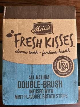 11014 Merrick Fresh Kisses Mint Dog Dental Chews Large Breeds Grain Free 22 Count