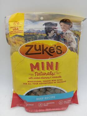 00613423330618 Merrick Pet Care Zuke S Mini Naturals Soft And Chewy Dog Treats For Training Natural 02/26. 237