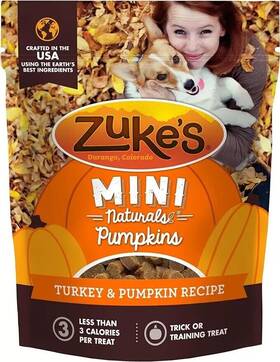 33002 Merrick Pet Care Zukes Mini Naturals Pumpkins Dog Training Treats Turkey And Pumpkin Recipe Sof