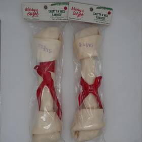 Merry & Bright 196481043985 And Collection Dog Chew - 14 Inch Knotty Nft Nice Rawhide Natural Flavor 2