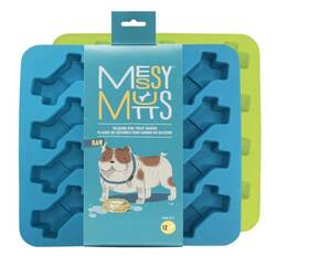 Messy Mutts 151556653692 Silicone Bake And Freeze Treat Making Mold Bone Shape 6 Large Biscuits