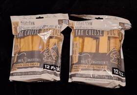 Mighty 850024861664 Paw Yak Cheese Dog Chews - High Protein Odor-free 12 Pack Qty 2