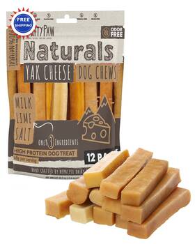 Mighty Paw 850024861640 Chews Cheese For Dogs 12 Pack All Natural Puppy Odorless Pet Treats Yak