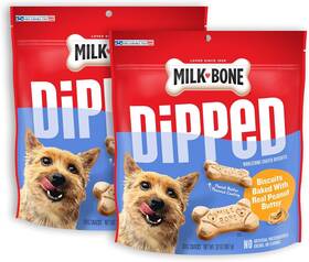 Milk-bone 079100224401 Dipped Dog Treat Biscuits Baked With Real Peanut Butter 32 Ounce