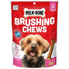 Milk-bone 079100254828 Brushing Chews Daily Dental Dog Treats Mini 7.1 Oz. Bag 18 Bones