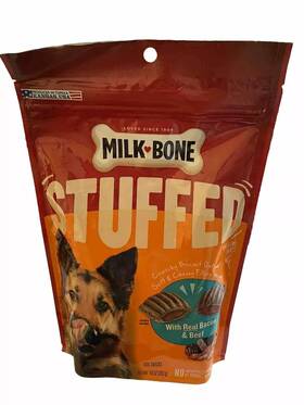 Milk-bone 079100264872 New Stuffed Dog Biscuits With Real Bacon And Beef 10 Oz Free Shipping